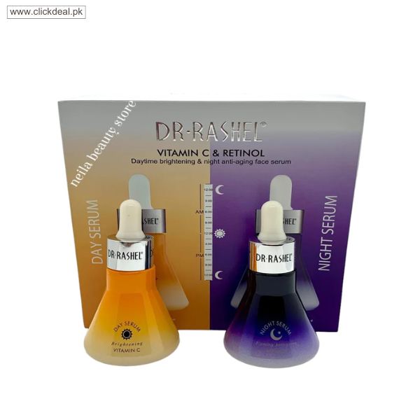 Retinol A Daytime Brightening & Night Anti-Aging Facial Serum Set